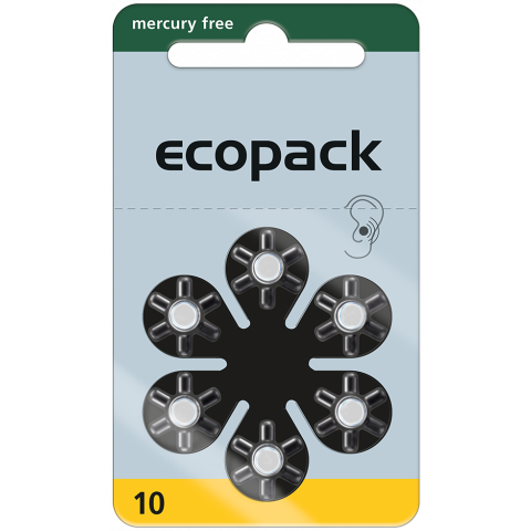 60 x Hörgerätebatterie eco Pack-Größe 10